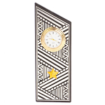 Часы подарочные настольные в виде погона Генерала из натурального камня Змеевик Silver Military Clock варинант исполнения - 7 | Loft Concept во Владивостоке