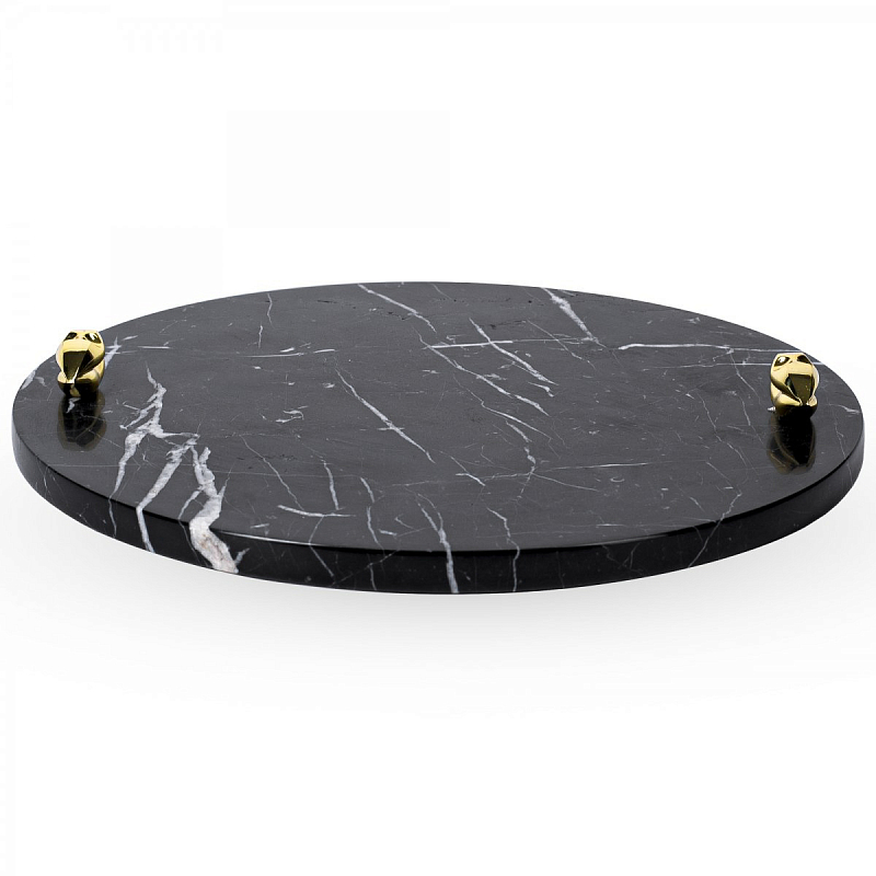Поднос ACOLYTE ENTERTAINING PLATTER MARBLE & BRONZE Черный Поднос ACOLYTE ENTERTAINING PLATTER MARBLE & BRONZE Черный во Владивостоке | Loft Concept
