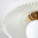 Потолочный светильник с белым плиссированным абажуром Headquarters варинант исполнения - 4 | Loft Concept во Владивостоке