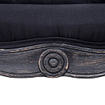 Кресло низкое в стиле прованс Черный Лен Louis French Armchair  варинант исполнения - 5 | Loft Concept во Владивостоке