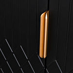 Комод черный округлой формы с рельефным фасадом Black Cut варинант исполнения - 3 | Loft Concept во Владивостоке