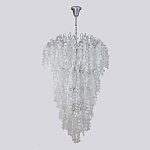 Люстра с прозрачными и белыми подвесками в виде лепестков FAIRYTREE Light варинант исполнения - 2 | Loft Concept во Владивостоке