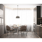 Кухонный гарнитур с серым глянцевым фасадом Onfroi Moss Grey Kitchen Set варинант исполнения - 3 | Loft Concept во Владивостоке