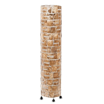 Торшер из перламутра на металлическом каркасе Indonesian Cylinder 2 варинант исполнения - 1 | Loft Concept во Владивостоке