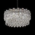 Круглая люстра с хрустальными подвесками на серебряном каркасе Gorgeous Crystal Light варинант исполнения - 5 | Loft Concept во Владивостоке