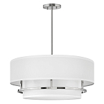 Потолочный светильник с двухслойным белым текстильным абажуром Hinkley варинант исполнения - 9 | Loft Concept во Владивостоке