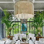 Люстра белая плетеная с кисточками Boho Tassel Chandelier варинант исполнения - 3 | Loft Concept во Владивостоке