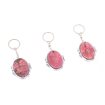 Зеркало брелок складное двухстороннее из натурального камня Родонит Stone Mirrors варинант исполнения - 4 | Loft Concept во Владивостоке