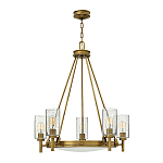  Люстра с 5-ю цилиндрическими плафонами из стекла с пузырьками Hinkley варинант исполнения - 8 | Loft Concept во Владивостоке