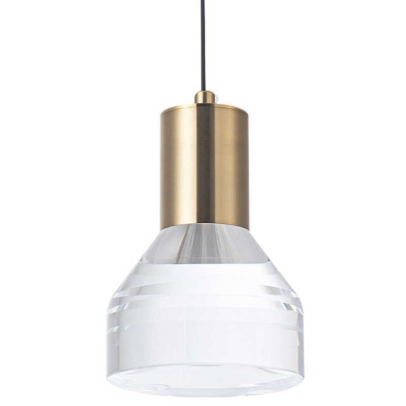Подвесной светильник Mathieu Dome Acrylic Metal Hanging Lamp Прозрачный Латунь Подвесной светильник Mathieu Dome Acrylic Metal Hanging Lamp Прозрачный Латунь во Владивостоке | Loft Concept