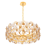 Люстра круглая золотого цвета с круглыми хрустальным элементами Solyria варинант исполнения - 5 | Loft Concept во Владивостоке