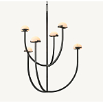 Люстрас 6-ю мраморными плафонами в форме купола Light Warm Light варинант исполнения - 7 | Loft Concept во Владивостоке