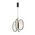 Люстра с гравировкой на акриловых плафонах Gravyura Black D 33 см варинант исполнения - 2 | Loft Concept во Владивостоке