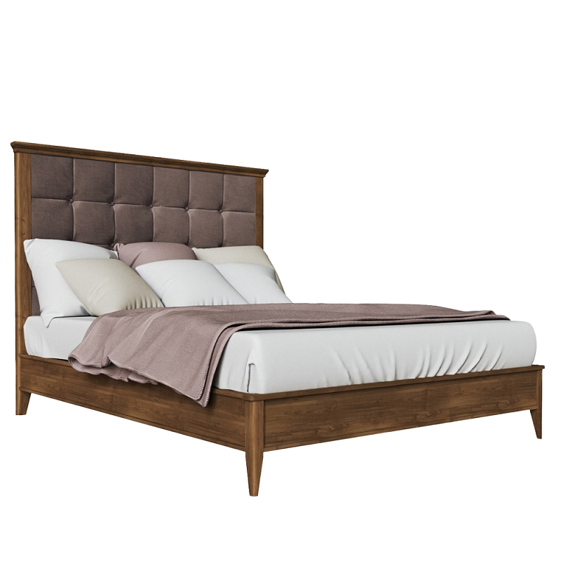 Кровать из массива бука с мягким изголовьем Tasteful Furniture Кровать из массива бука с мягким изголовьем Tasteful Furniture во Владивостоке | Loft Concept