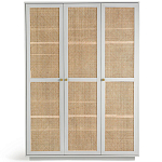 Шкаф с тремя дверцами из плетеного ротанга Tomio Wicker Furniture варинант исполнения - 1 | Loft Concept во Владивостоке