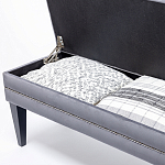 Мягкая банкетка с зоной для хранения Casket Grey варинант исполнения - 4 | Loft Concept во Владивостоке