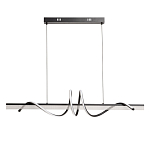 Люстра линейная черного цвета с волнообразным металлическим элементом Luke Lampco Tracer Lamp варинант исполнения - 2 | Loft Concept во Владивостоке