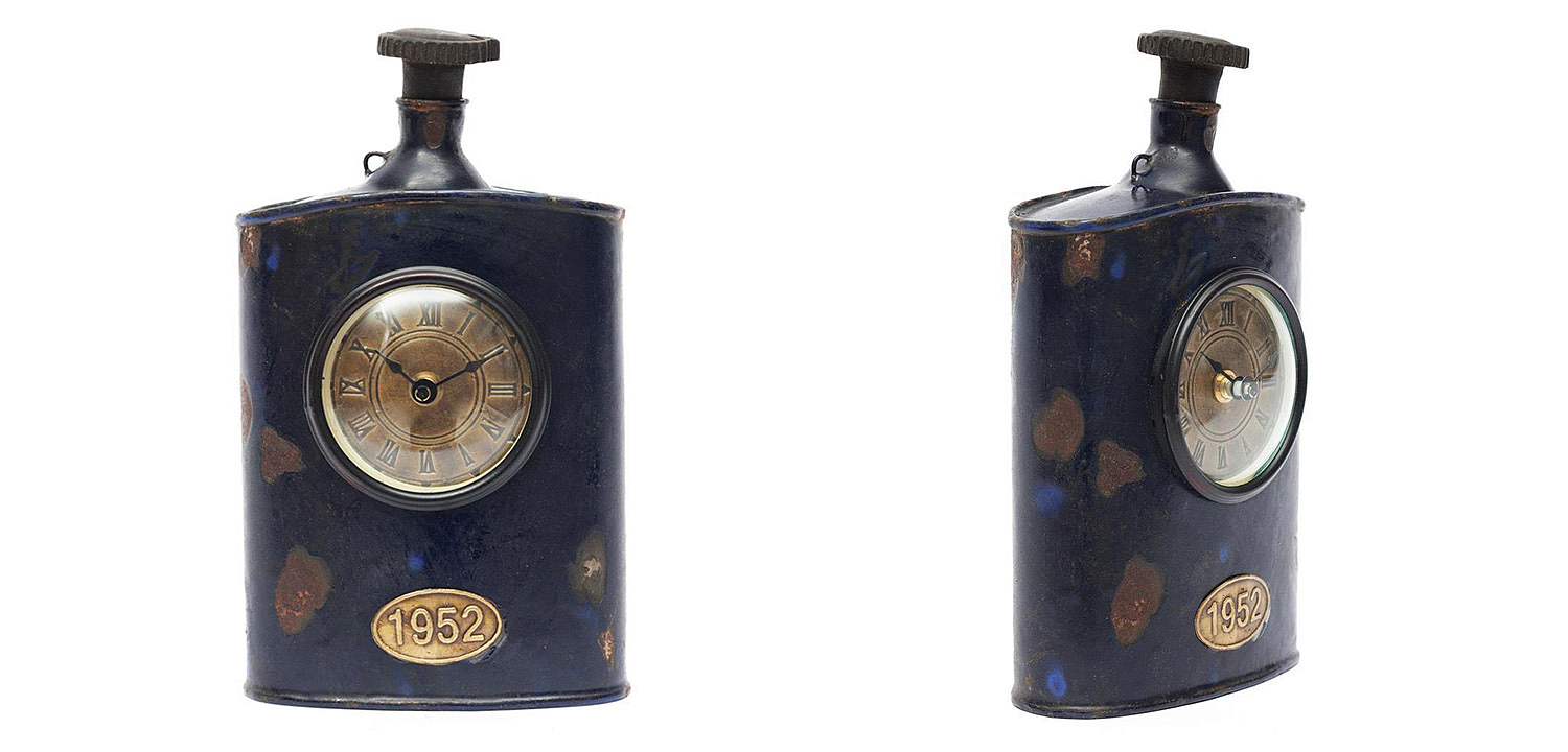 Часы Antique Indian Bottle of Brandy Clock - Loft-Concept во Владивостоке