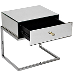 Тумбочка зеркальная с ящиком Mirror Chrome Cabinet варинант исполнения - 2 | Loft Concept во Владивостоке