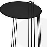 Стол журнальный круглый со столешницей из стекла Gold and Black Marble варинант исполнения - 3 | Loft Concept во Владивостоке