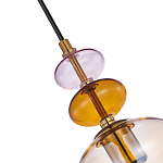 Подвесной светильник со стеклянным плафоном в форме бокала янтарного цвета Prestige варинант исполнения - 3 | Loft Concept во Владивостоке