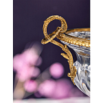 Чаша из прозрачного стекла с бронзовой подставкой и ручками Eden Garden варинант исполнения - 3 | Loft Concept во Владивостоке