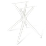 Стол обеденный с круглой столешницей из керамики на четырех белых ножках Sand Ceramics варинант исполнения - 5 | Loft Concept во Владивостоке