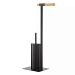 Держатель для туалетной бумаги с ершиком Black Bathroom Accessory варинант исполнения - 3 | Loft Concept во Владивостоке