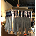 Люстра квадратная плетеная с бахромой Wicker Square Chandelier with Tassels варинант исполнения - 3 | Loft Concept во Владивостоке