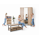 Комод с 3-мя ящиками в стиле лофт Urban Style Space варинант исполнения - 6 | Loft Concept во Владивостоке