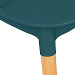 Пластиковый стул на ножках из массива бука Ferret Spiral Green варинант исполнения - 5 | Loft Concept во Владивостоке