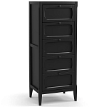 Комод узкий с 5-ю ящиками черный Silva Black Chest of Drawers варинант исполнения - 2 | Loft Concept во Владивостоке