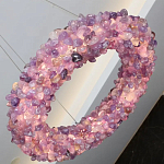 Люстра кргулая из фиолетового хрустального камня Purple Diamond варинант исполнения - 2 | Loft Concept во Владивостоке