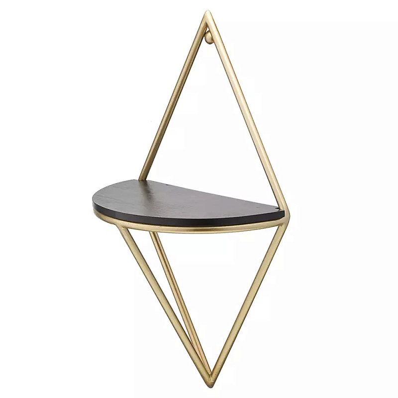 Полка фигурная Geometric Shapes Черный Латунь Полка фигурная Geometric Shapes Черный Латунь во Владивостоке | Loft Concept