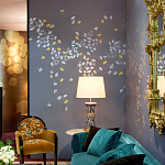 Обои ручная роспись Gingko Colourway SC-98 on Gun Metal dyed silk варинант исполнения - 2 | Loft Concept во Владивостоке