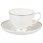 Чайная пара белого цвета из фарфора 250 мл Floral Charm варинант исполнения - 1 | Loft Concept во Владивостоке