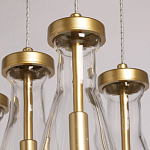 Люстра с 7-ю прозрачными плафонами из стекла в форме капли Lucid Rain  варинант исполнения - 7 | Loft Concept во Владивостоке