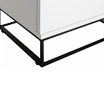 Шкаф-витрина белая с полками и стеклянной дверью Strict Lines варинант исполнения - 5 | Loft Concept во Владивостоке