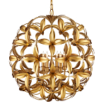 Люстра в форме шара из золотых лепестков Hanging Flowers варинант исполнения - 1 | Loft Concept во Владивостоке