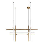 Люстра с 6-ю цилиндрическими плафонами на тонких тросах Trumpet tube варинант исполнения - 6 | Loft Concept во Владивостоке