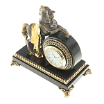 Часы настольные бронзовые с декором в виде коня Horse Stone Clock варинант исполнения - 6 | Loft Concept во Владивостоке