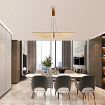 Люстра подвесная в форме веера из металла золотого цвета Gold Solace  варинант исполнения - 2 | Loft Concept во Владивостоке