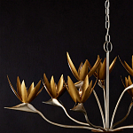 Люстра с плафонами в виде цветов Golden Bird of Paradise варинант исполнения - 6 | Loft Concept во Владивостоке