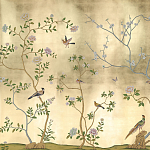 Обои ручная роспись Badminton Deep Rich Gold gilded paper варинант исполнения - 1 | Loft Concept во Владивостоке