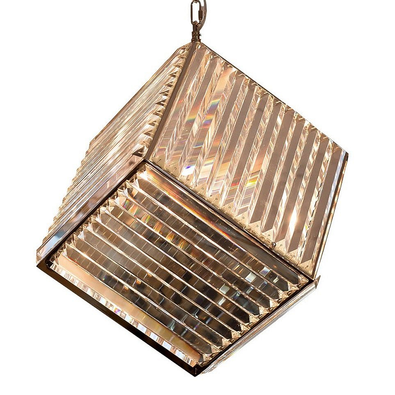 Люстра Cube Jalousie Pendant Глянцевое золото Черный Прозрачный Люстра Cube Jalousie Pendant Глянцевое золото Черный Прозрачный во Владивостоке | Loft Concept