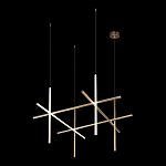 Люстра с 6-ю цилиндрическими плафонами на тонких тросах Trumpet tube варинант исполнения - 5 | Loft Concept во Владивостоке