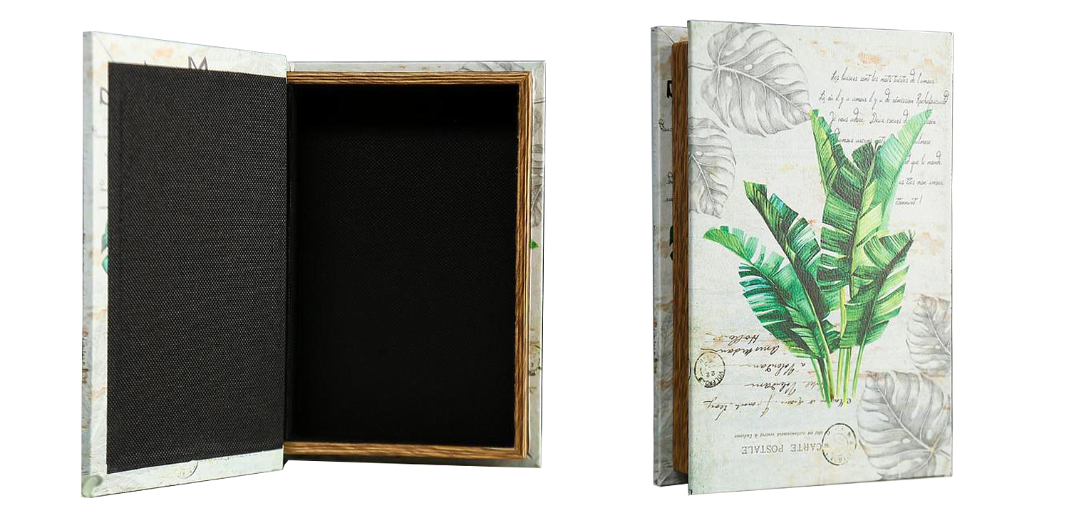 Шкатулка-книга Monstera Leaves Mirror Book Box Шкатулка-книга Monstera Leaves Mirror Book Box - Loft-Concept во Владивостоке