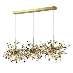 Люстра подвесная из трех частей с металлическими круглыми элементами Terzani Argent варинант исполнения - 2 | Loft Concept во Владивостоке