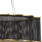 Люстра овальная в сочетании черного и золотого цвета Mesh Lighting варинант исполнения - 1 | Loft Concept во Владивостоке