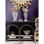 Чаша из прозрачного стекла с бронзовой подставкой и ручками Eden Garden варинант исполнения - 5 | Loft Concept во Владивостоке